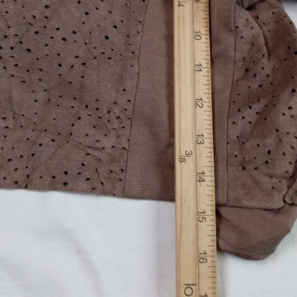 BCBG MAXAZRIA WOMEN SZ S ZIP FRONT DESIMETRICO 3/4 SLEEVE HOLE PUNCHED FABRIC - Picture 14 of 16